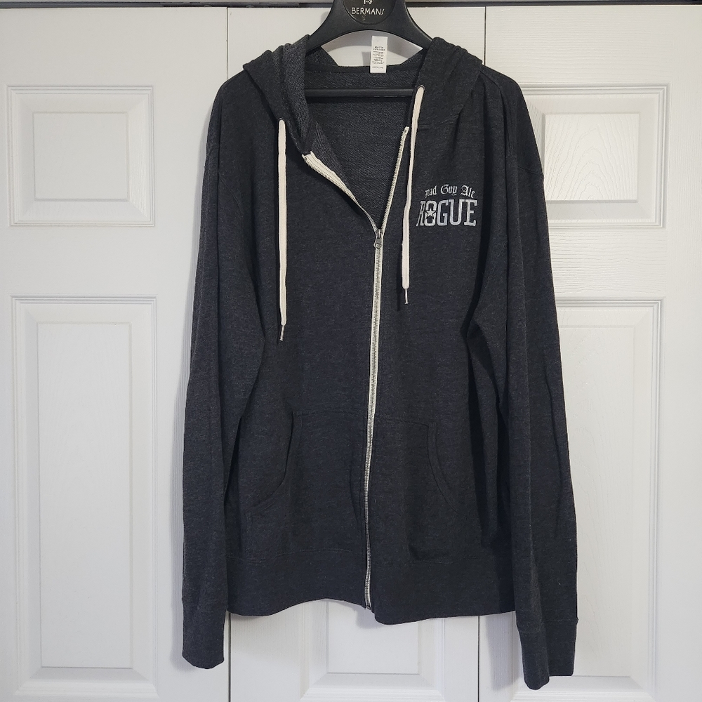 Sz 2XL Men's Rogue Dead Guy Ale Sweatshirt Zip Up Hoodie Oregon Apparel